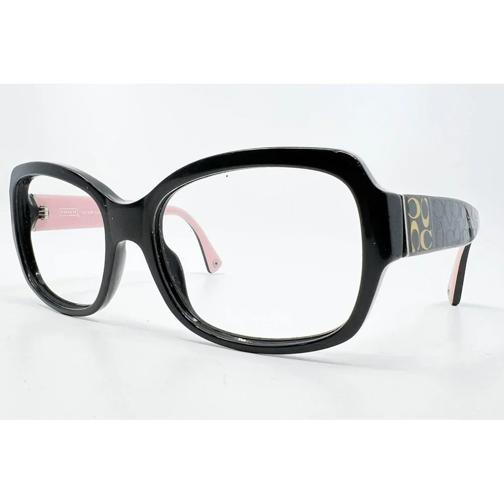 Coach Eyeglasses Women Black HC 8001 Emma Signature Logo 57-17-135